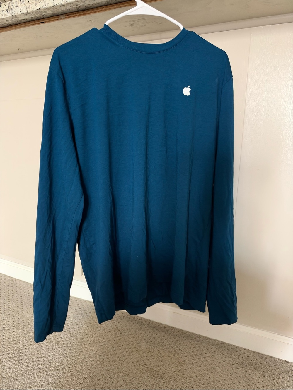 Apple Deep Teal Long-Sleeve Crewneck Shirt